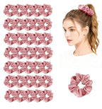36Pack Womens Silk Scrunchies Satin Scrunchy Hairtie Hairbands Silky Hair Ties Elastics Hairs Bow Accessory Ponytail Holder