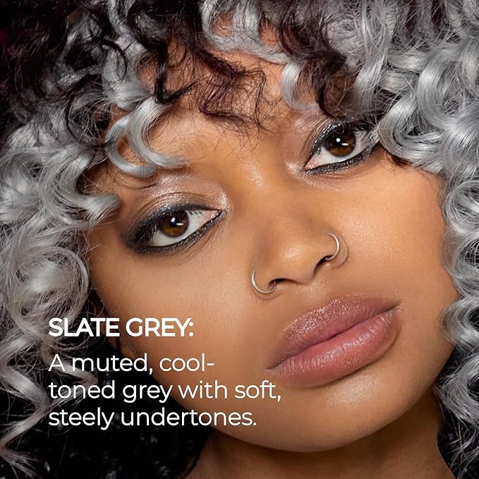 XMONDO Color Slate Grey Depositing Mask – Semi-Permanent Grey Dye with Bond Booster & Hyaluronic Acid, 8 oz