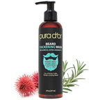 PURA D'OR 8 Oz Thickening Beard Wash - Biotin & Castor Oil Formula with Rosemary - Helps Enhance Moisture, Thickness & Shine, Helps Reduces Dryness & Breakage - For Men