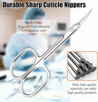 LePinko Cuticle Scissors, Extra Fine Tip, for Manicure and Pedicure, Gifts for Men Women