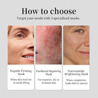 Face Sheet Masks, Christmas Stocking Stuffers, 9 Variety Packs, Peptide, Vitamin C & Panthenol B5, Antiaging, Brightening, Soothing Facial Skincare Gift Set for All Skin, Moisturizing Mask Set