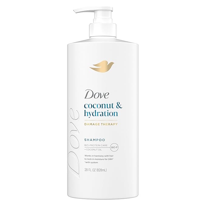 Dove Shampoo Coconut & Hydration for Dry Hair with Bio-Protein Care Technology and Coconut Oil 28 Fl Oz