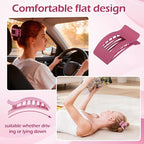 French Flat Hair Clips for Women 6pcs Hair Claw Clips for Thick or Thin Hair Matte Claw Clips for Girls Barrettes Non-Slip Strong Hold Hair Accessories for Women (Pink Purle)