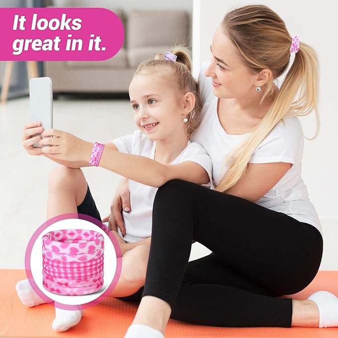 54Pcs Hair Ties for Girls and Women, Nylon Hair Elastics Hair Bands Ponytail Holders Soft Hair Ties No Damage for Girls Thick Straight Curly Hair Multi-colored (Multi-colored B)