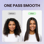 Wavytalk Steam Hair Straightener, Steam Sesh, Steam Reduces Damage, Nourishes Hair & Expedites Straightening, 1.38'' Nano Titanium Flat Iron with Detachable Comb for Silk Press Smoothing, Sakura Pink