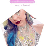 DAGEDA Body Glitter Gel, Body Sequins Shimmer Liquid Eyeshadow, Chunky Glitter for Face Hair Nails, Holographic Cosmetic Laser Powder Festival Glitter Makeup 50ml(Silver)