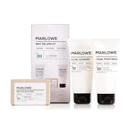 MARLOWE. Best Sellers Kit No. 203, Features Signature No. 102 Original Body Scrub Soap Bar, No. 121 Facial Cleanser & No. 123 Facial Moisturizer, Great Gift for Men