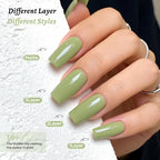 18ml Sage Green Nail Polish Large Volume Quick Drying Nail Polish, Fast Drying and Long Lasting Color Nail Art DIY Home Manicure Gift for Women