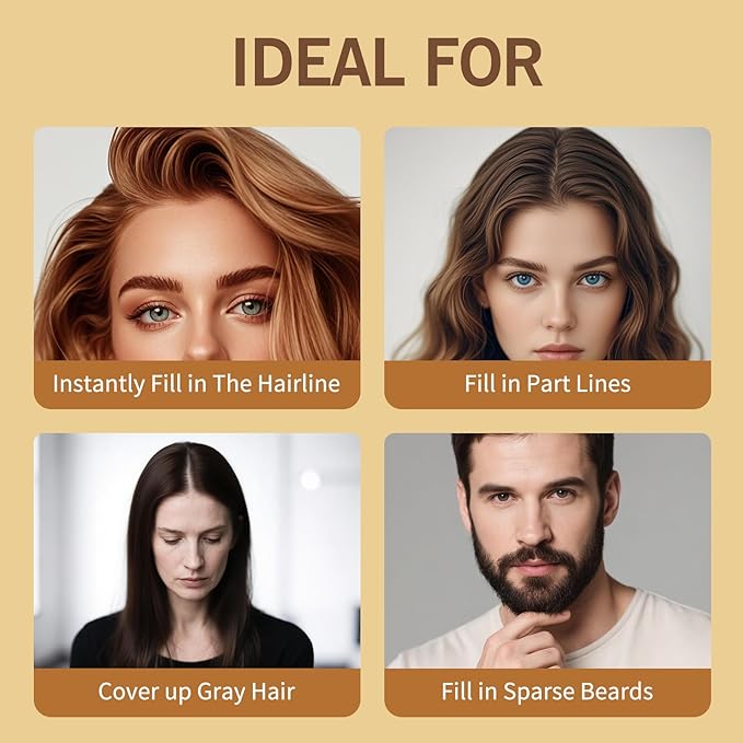 Gowwim Root Touch up Powder, Instantly Gray Hair Cover up Hairline Powder for Women & Men Waterproof and Sweatproof Root Cover Up Long-Lasting for Thinning & Loss Hair (Medium Blonde1, 4g)