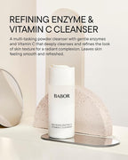 BABOR Refining Enzyme & Vitamin C Cleanser, Enzyme Powder Cleanser, Exfoliating Face Wash Polish, Gentle Facial Scrub to Brighten and Even Complexion
