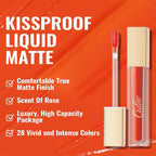 Oulac Matte Liquid Orange Lipstick for Women, Long Lasting Lipstick Waterproof Lip Stain, No Transfer, Creamy High Pigmented Formula with Rose Oil, Vegan & Cruelty-Free,Orange Red M07