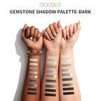 docolor Eyeshadow Palette 9 Colors Black Eyeshadow Gemstone Shadow Palette Highly Pigmented Mattes Shimmers Smokey Glitter Cream Colorful Powder Blendable Long Lasting Waterproof Makeup Palette