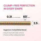 NEOGEN Extra Slim Metal Maxicara, Makeup Mascara, Washable Metal Iron Wand Brush, Long Lasting, Volumizing, Lengthening, Waterproof, Korean Makeup Beauty, Korean Vegan Certified, Black