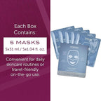 111SKIN Cryo De-Puffing Energy Facial Mask - Fragrance Free - Tighten, De-Puff & Refresh - Peptides & Caffeine - Set of 5 (1 oz each) - Depuffing Face Mask