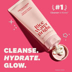 The Face Shop Rice Water Bright Double Cleansing Duo Set with Ceramide, Korean Skin Care, Gentle Face Wash & Pore Control Cleansing Oil, Hydrating, Moisturizing, Vegan Facial Cleanser, Makeup Remover