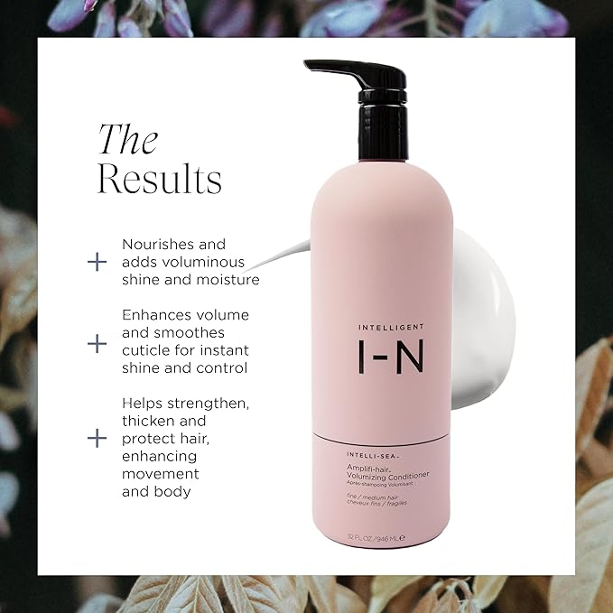 Intelligent Nutrients Amplifi-hair Volumizing Conditioner, Weightless Hydration and Detangling for Fine Hair, Vegan Conditioning Formula, 32 Oz