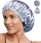 Satin Bonnet 2Pcs Silk Bonnet Hair Bonnets For Sleeping Silky Soft Sleep Cap Womens Night Curly Natural Hair Caps