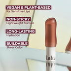 Laka Soul Vegan Lip Balm (4 Shades) Tinted, 3.9g/0.13oz, Deep Nourishing Plant-Based Lip Moisturizer, Vegan Lip Balm for Dry, Cracked and Chapped Lips (#Clear)