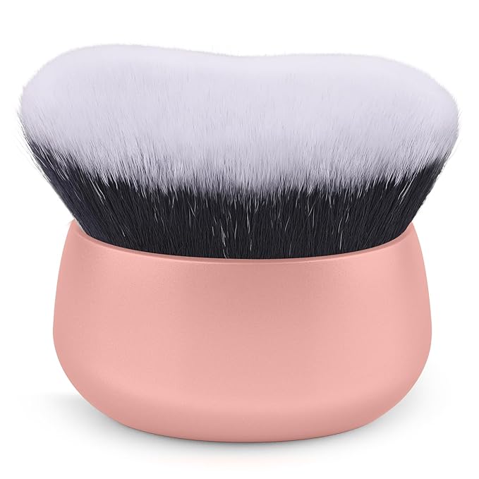 75MM Extra Large Self Tanner Kabuki Makeup Brush – Ultra Soft Dense Vegan Bristles for Body Makeup, Bronzer & Foundation–Applies Tanning Mousse, Lotion & Self Tanner–Pink, Wet & Dry