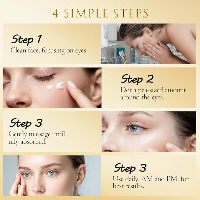 ASAMO Retinol & Vegan Collagen Eye Serum - Rapid Reduction Serum for Bags, Dark Circles and Wrinkles - Firming & Energizing Eye Treatment - 20ml