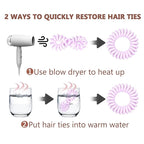 20 Pack Hair Elastics, No Crease Spiral Hair Ties Hair Bands Multi Color Waterproof Phone Cord Hair Scrunchies Hair Coils Accessories for Women Girls…