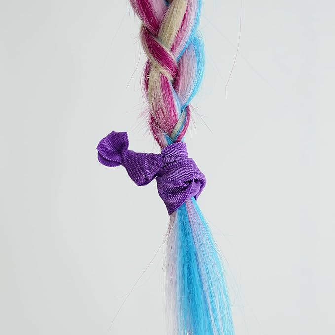 MEEDEE 100 Pack Purple Hair Ties For Women Purple No Crease Hair Ties No Damage Pony Tails Hair Ribbon Ouchless Elastic Knotted Hair Ribbon Yoga Hair Ribbons Elastic Bracelets