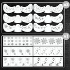 Glitter Snowflake Freckles Face Tattoos - 18 Sheets Waterproof Silver Temporary Makeup Patches for Women Kids Christmas Makeup Accessories