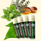 Earth's Daughter SPF Lip Balm Eucalyptus Mint Stocking Stuffers 4-Pack - Lip Sunscreen, SPF 15, Organic Ingredients, Beeswax, Coconut Oil, Vitamin E - Hypoallergenic, Gluten Free