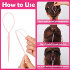 28 Colored Rubber Bands for Hair, 1500 Pcs Small Girls Elastic Ties With 6 Styling Tools - Colorful Accessories for Baby Toddlers Kids