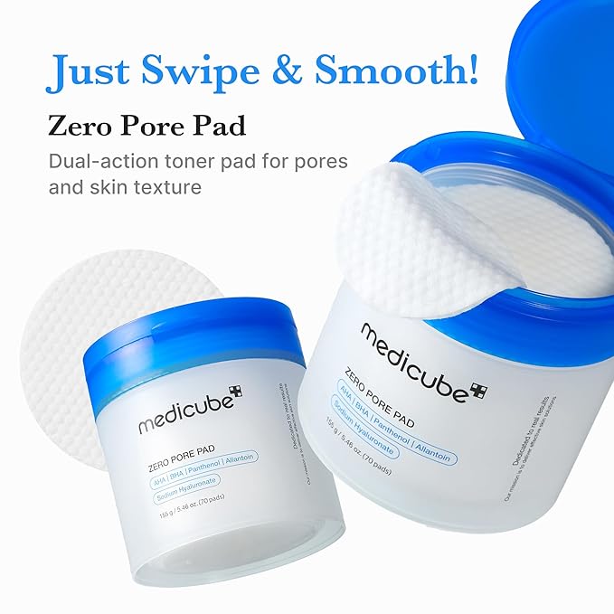 medicube Deep Clean to Deep Glow Set: Age-R Booster Pro (Black) and Zero Pore Pads 2.0 | Holiday Stocking Stuffers, Gifts for Women, Stocking Stuffers for Women