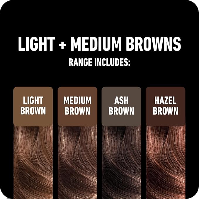 BOLDIFY Hairline Powder Color Sample Kit - Root Touch Up Hair Color for Gray Coverage - Bald Spot Concealing Hair Powder for Women & Men - 24-Hour Stain-Proof - Light + Medium Browns