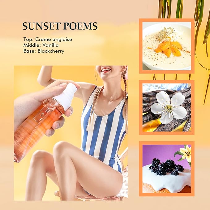 Womens Body Spray, Fragrance Mist Gift Set, Body Spray for Women, Pack of 3, Each 3.4 Fl Oz, Total 10.2 Fl Oz, Dreams