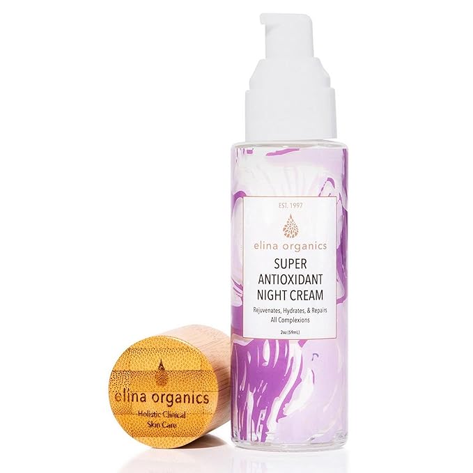 Super Antioxidant Night Cream, 2oz – Hydrating Night Moisturizer with Rosehips, Sea Buckthorn & Hyaluronic Acid – Vegan, Organic