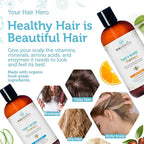 Era Organics Manuka Honey Dry Scalp Shampoo - Sulfate Free, Soothing and Moisturizing for Damaged Hair - Family Friendly for Women or Men