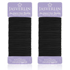 Small Hair Elastics, Black Hair Ties Ponytail Holder Fine Thin Medium Hair No Pull Long Lasting Braid Hair Styling Rubber Bands for Women 8-14 Girl Men 2mm 80 Pieces (Black)