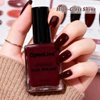 18ml Dark Red Nail Polish Large Volume Quick Dry Nail Polish, Long Lasting Shine, Fingernail Toenail Nail Art DIY Home Travel Nail Art Gift