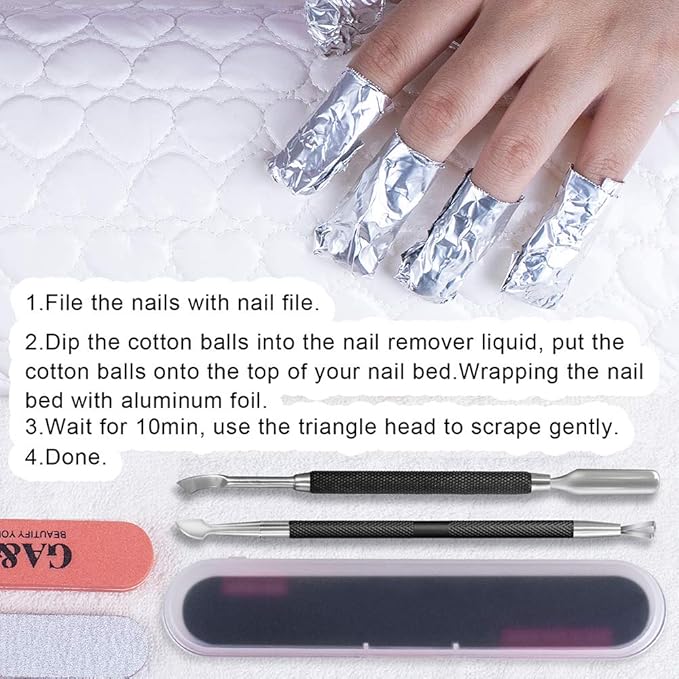 2PCS Metal Black Cuticle Pusher and Cutter Remover Salon Quality Stainless Steel Gel Nail Polish Peeler Scraper Durable Professional Manicure Pedicure Cleaner Tool For Fingernail and Toenail