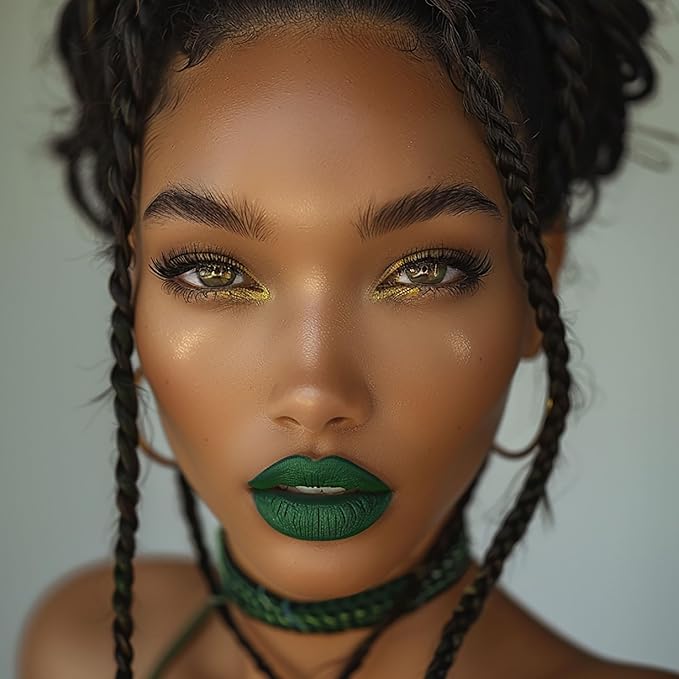 Green Lipstick Matte for Women, Superstay Long Lasting Lipstick Smudgeproof Liquid Lipsticks, Cruelty Free Lip Makeup (DM02 Green Forest)