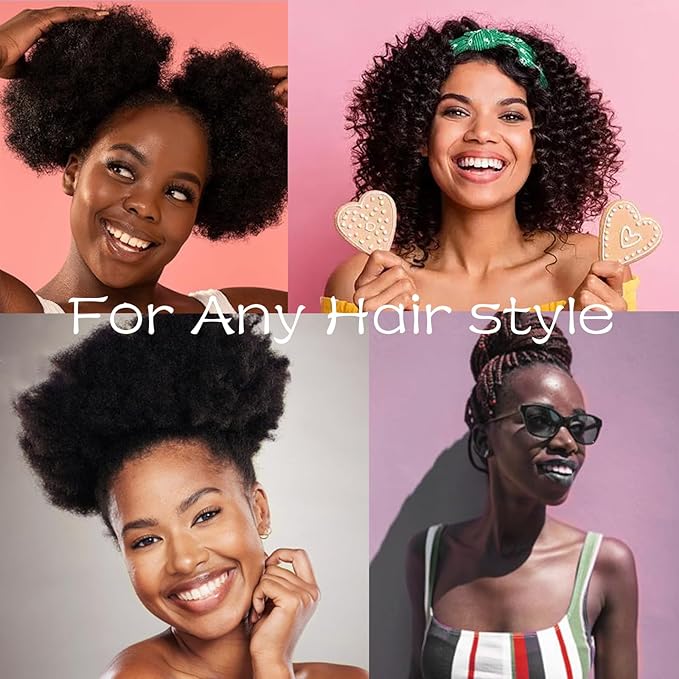 2pcs Adjustable Satin Hair Ties for Afro Puff, Dark Brown Hair Scrunchies, Adjustable Ponytails Holder Tie, Satin Extra Length Scrunchies, Reusable Accessories for Thick & Nature Style