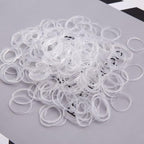 3200 Pcs Elastic Rubber Bands Small Hair Ties Hair Rubber Mini Hair Bands Hair Elastics Tiny Soft Holder Ponytails for Girls (Clear and Black)