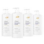 Dove Shampoo 4 Pack Intensive Repair for Damaged Hair with Bio-Protein Care Technology and Amino Serum 28 Fl Oz