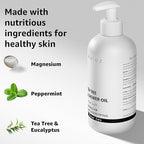 New Miuz Magnesium inShower Body Conditioner Soft Skin Post Shower Care Moisturizer for Body Legs Bath Oil Sore Muscles Recovery Peppermint Eucalyptus Tea Tree Spa Gift