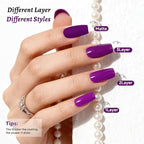 18ml Purple Nail Polish Large Volume Quick Drying Nail Polish, Fast Drying and Long Lasting Color Nail Art DIY Home Manicure Gift for Women