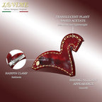 2026 Original Italian Designed Christmas Hair Clips for Women, Plant-Based Acetate Hair Hairpin for Birthday Girls, Handmade Christmas Hair Accessories With Gift Box-Steed Whisper