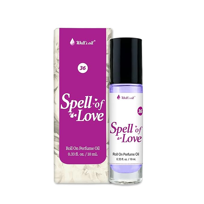 Well's Oil Roll-On Perfume Oil (Spell of Love) | Oil-Based Fragrance | Long-Lasting Wear | Paraben-Free | 0.33 fl oz / 10 ml