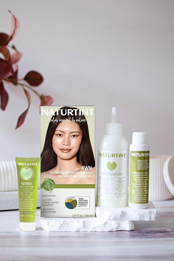 Naturtint 4WN Radiant Nature Brown Glamour Permanent Hair Color (Pack of 1), Ammonia Free, Vegan, Cruelty Free, up to 100% Gray Coverage, Long Lasting Results (Packaging may vary)