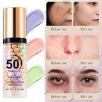 3 In 1 Primer for Face Before Makeup, Sunscreen Isolation Cream, SPF 50, One Step Color Corrector Face Primer, Moisturizing, Waterproof and Oil Control Makeup Primer