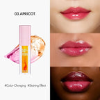 Blanc Essential Lip Oil - 50HR Moisturizing, Hydrating & Color Changing Korean Tinted Lip Oil Gloss Makeup with 6 Plant Extracts - Lightweight, Non-Sticky Finish 0.15 fl oz (#03 Apricot)