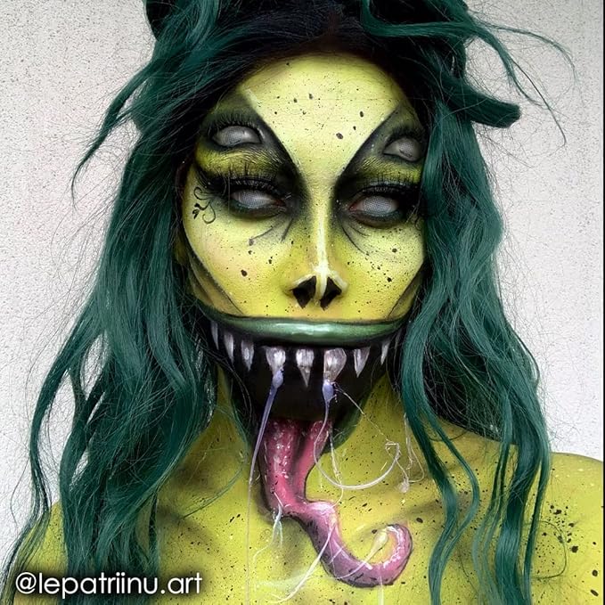 Mehron Makeup Paradise Makeup AQ Pro Size | Stage & Screen Performance, Face & Body Painting, Beauty, Cosplay, and Halloween | Water Activated Face Paint, Body Paint 1.4 oz (40 g) - Lime