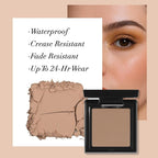 UCANBE Caramel Brown Single Eyeshadow Palette, Mini Matte Eye Shadow Powder, Highly Pigmented Professional Long-Lasting Waterproof Makeup Pallet for Daily Wear, Natural Looks & Smokey Eyes